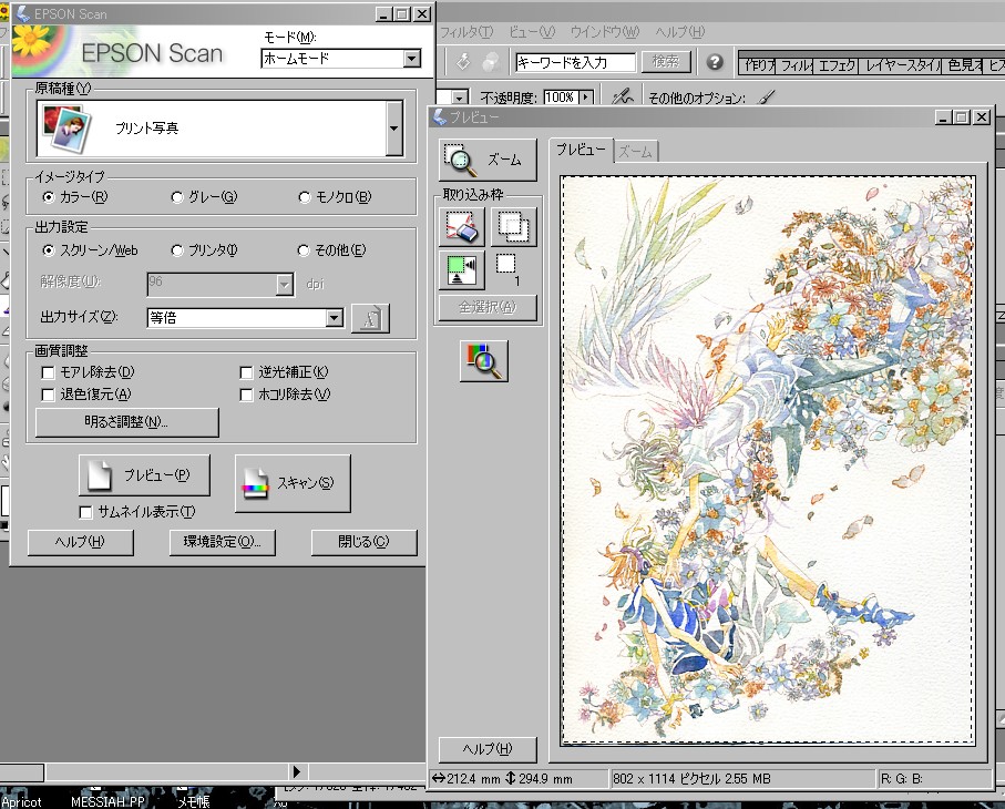 雑記 アナログ絵のスキャン方法について